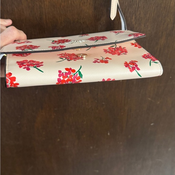 Kate Spade Pale Pink Crossbody with Red Floral Print - Picture 3 of 7